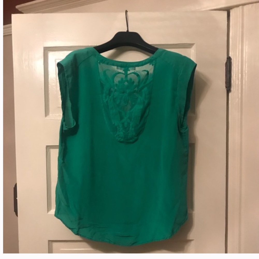 Daniel Rainn green silk blouse